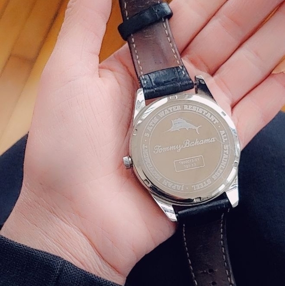 Tommy bahama siesta key mens silver watch